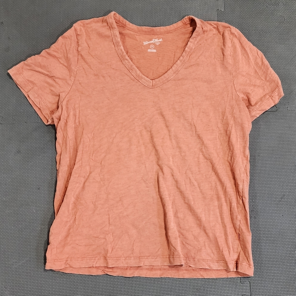 Terra cotta v neck t shirt